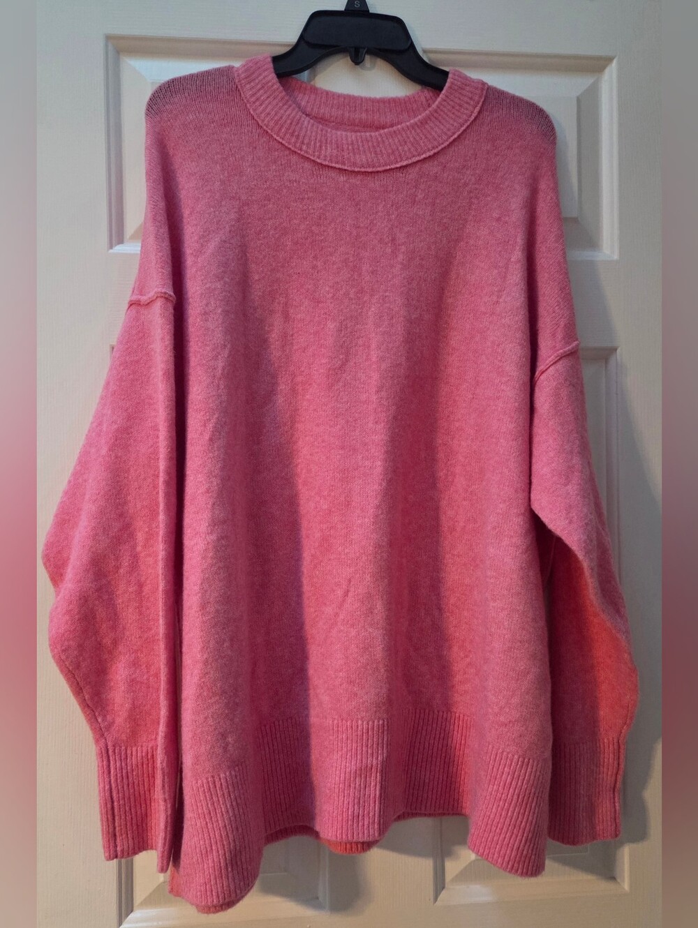 aerie Oversized Crewneck Sweater in Dusty Pink